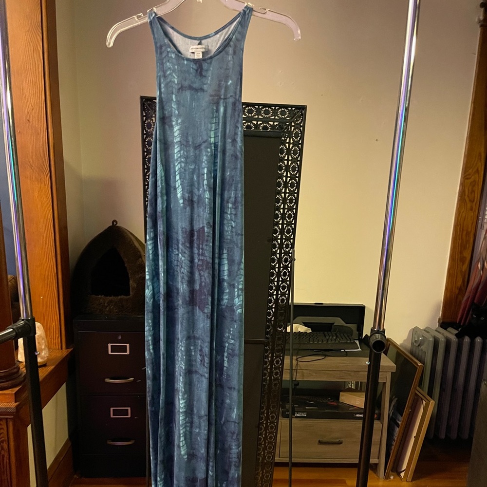 Long American eagle dress w/ back sand leg slits